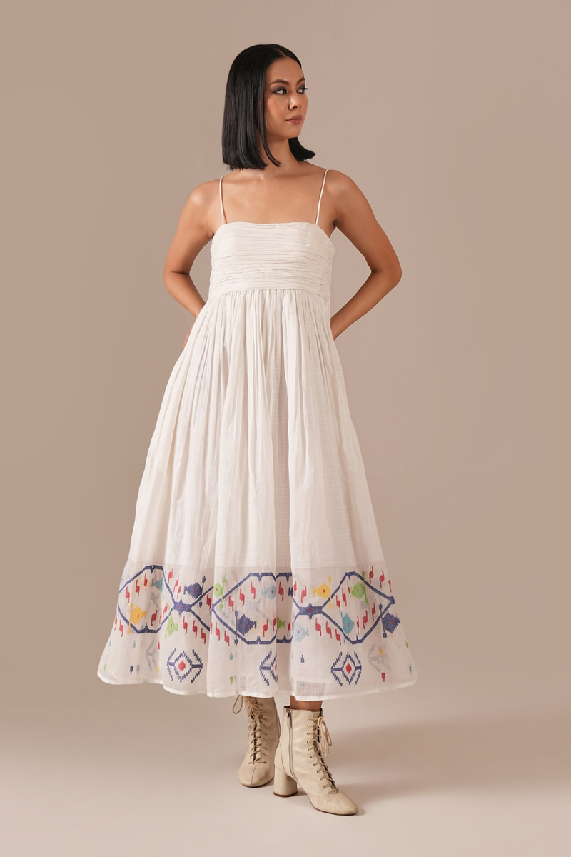 SNOW RADIANCE DRESS 100% cotton Buy SNOW RADIANCE DRESS from C&W | Dresses for Women by Indigo Dreams in white color for women in Singapore