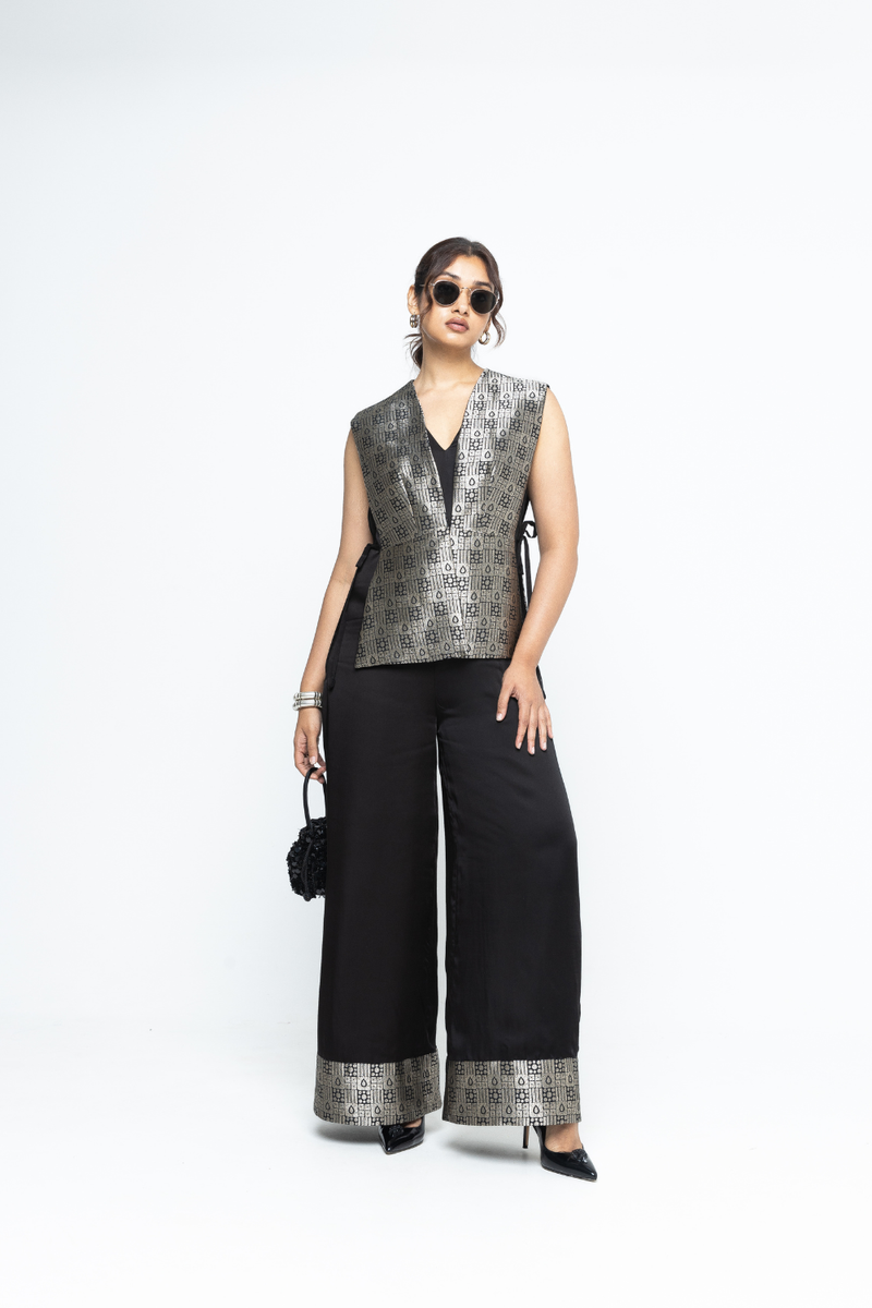 Alia Gilet with Jumpsuit - Black