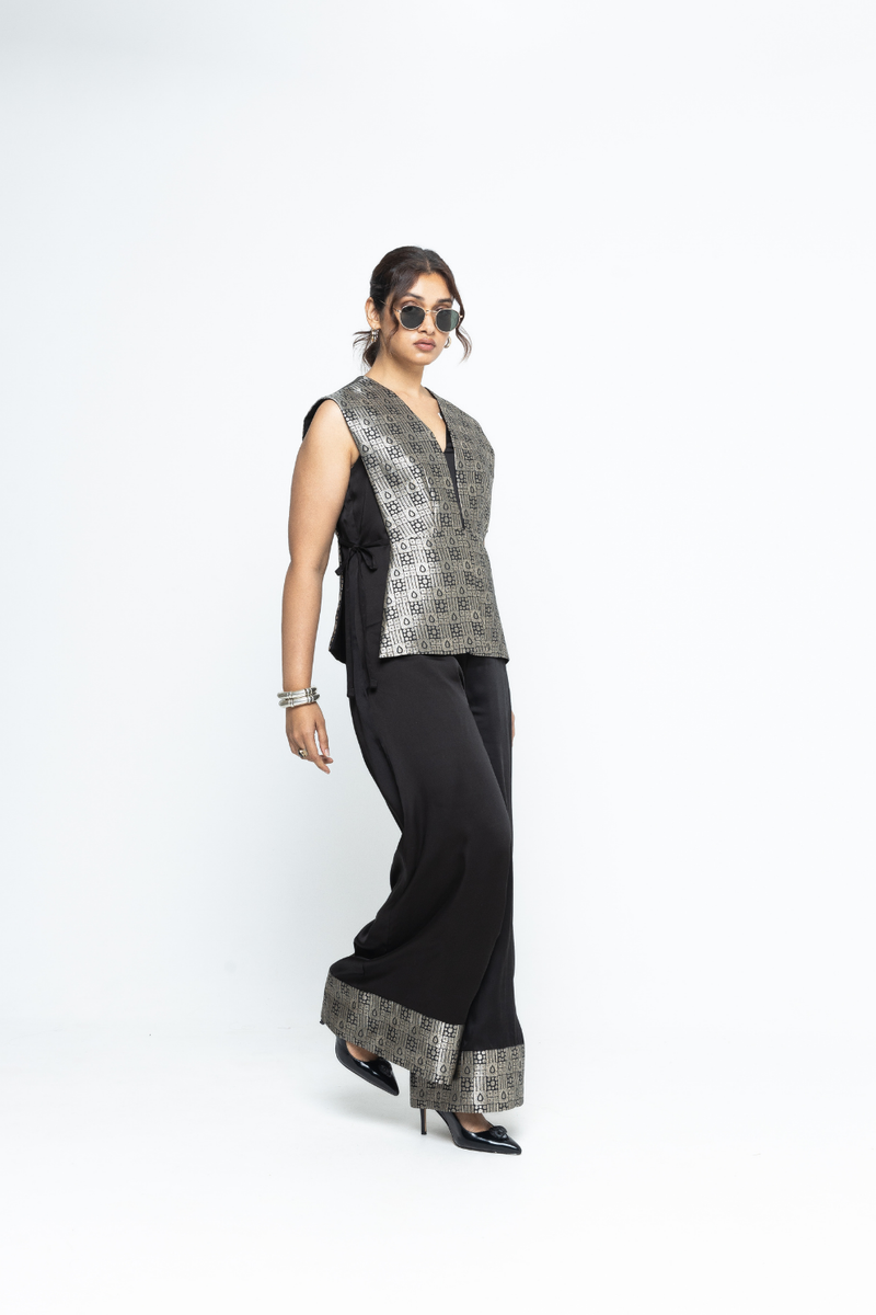 Alia Gilet with Jumpsuit - Black