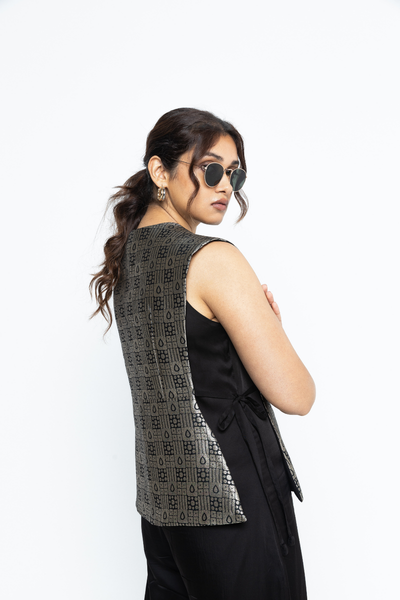 Alia Gilet with Jumpsuit - Black