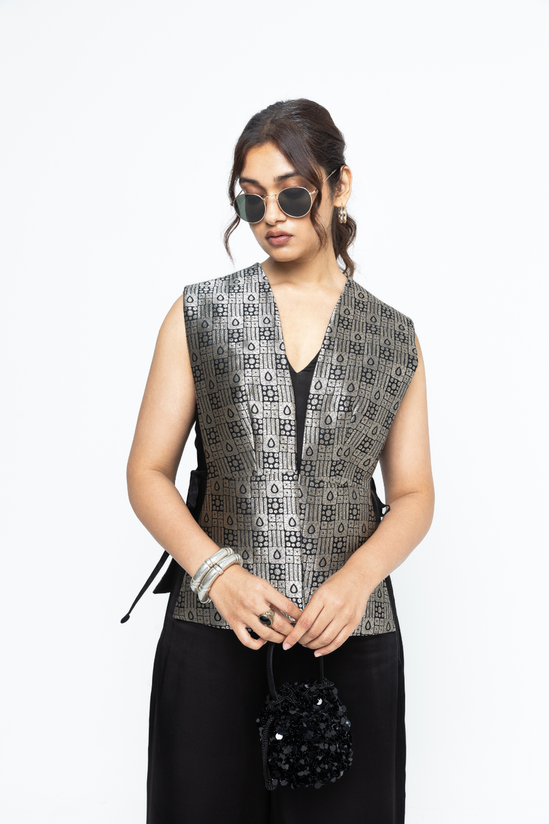 Alia Gilet with Jumpsuit - Black