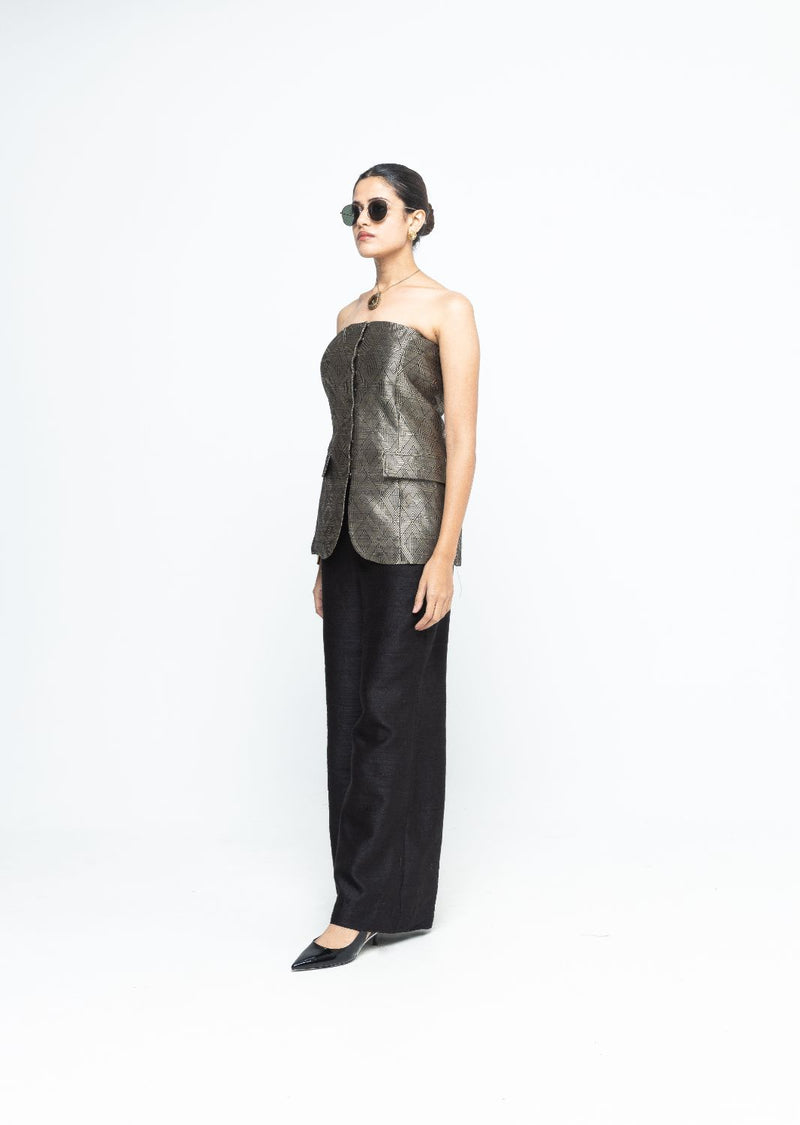 Tiya - Black Tube Jacket set - Black