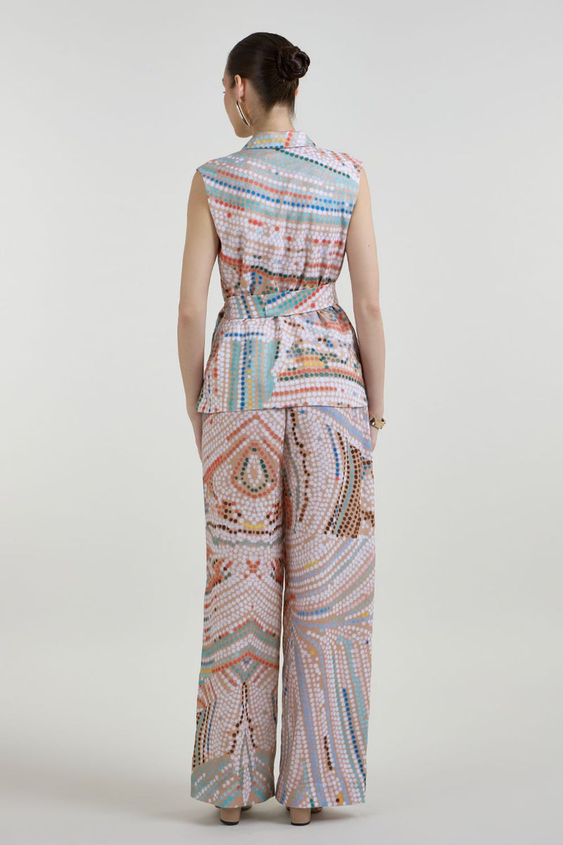 Daphne Blazer Set linen co-ord set by SOBARIKO in multicolor for women in Singapore
