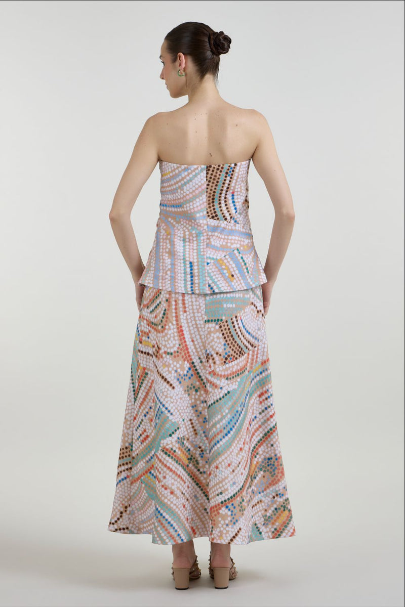 Daphne Strapless 2-1 Dress linen dress by SOBARIKO for women in Singapore