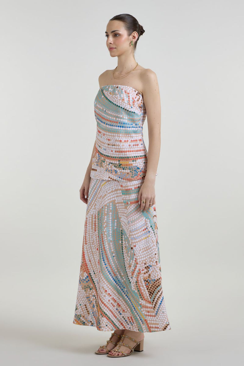 Daphne Strapless 2-1 Dress linen dress by SOBARIKO for women in Singapore