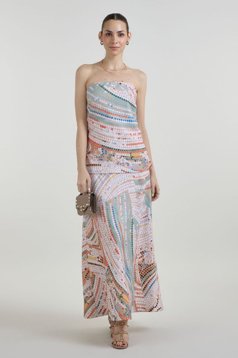 Daphne Strapless 2-1 Dress linen dress by SOBARIKO for women in Singapore