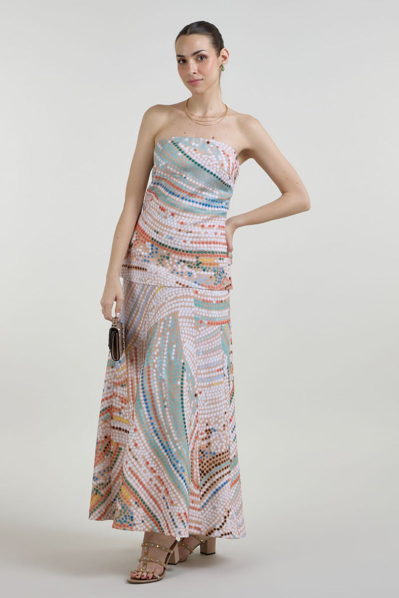 Daphne Strapless 2-1 Dress linen dress by SOBARIKO for women in Singapore