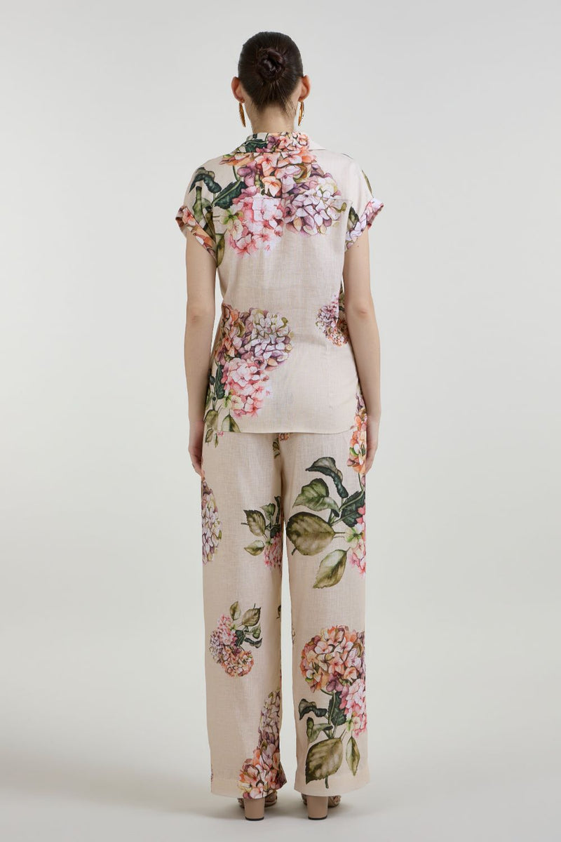 Hazel Twist Co-ord Set linen co-ord set by SOBARIKO in light yellow for women in Singapore