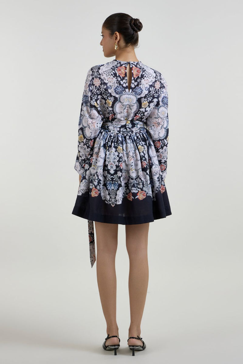 Valerie Mini Dress linen dress by SOBARIKO for women in Singapore