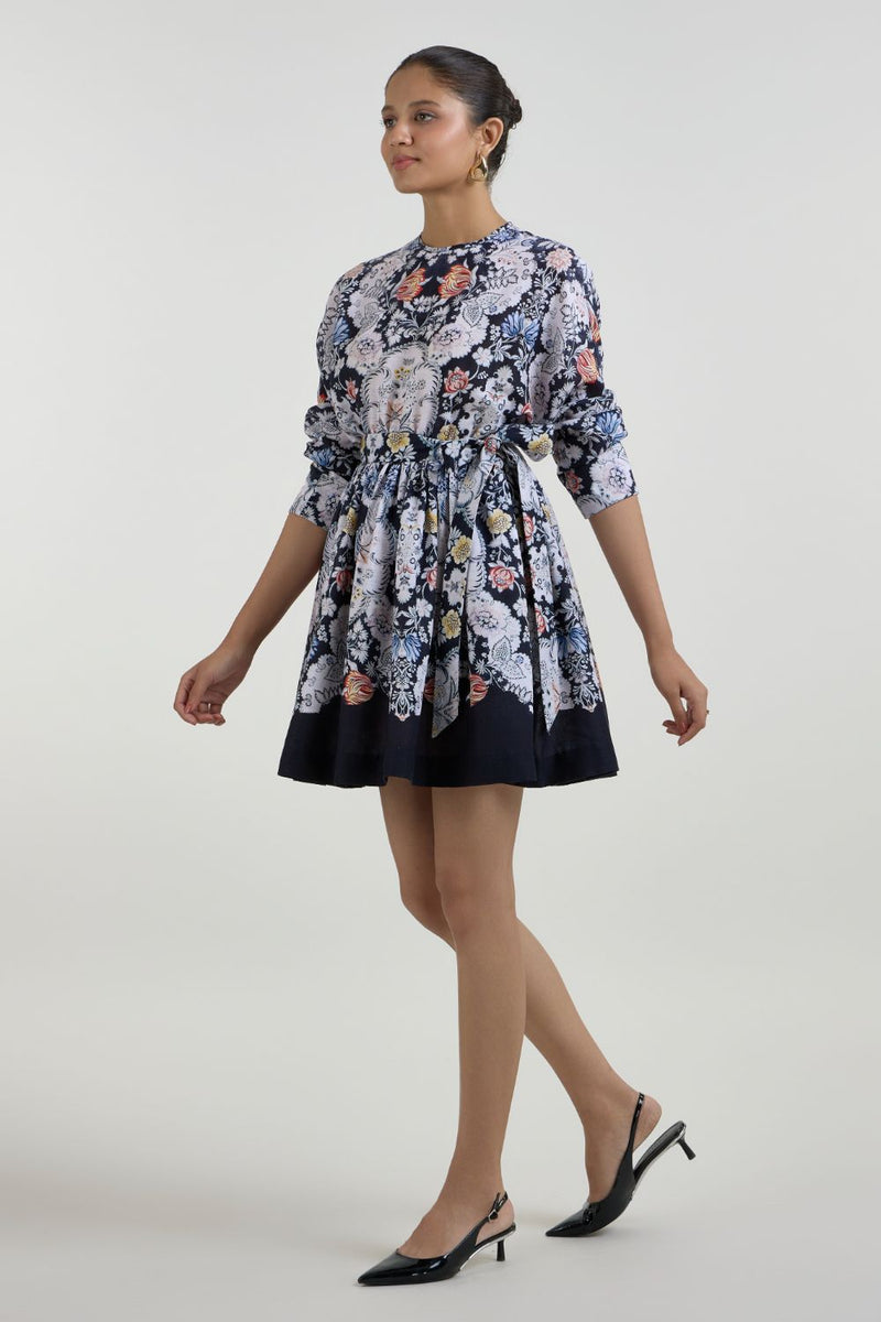 Valerie Mini Dress linen dress by SOBARIKO for women in Singapore