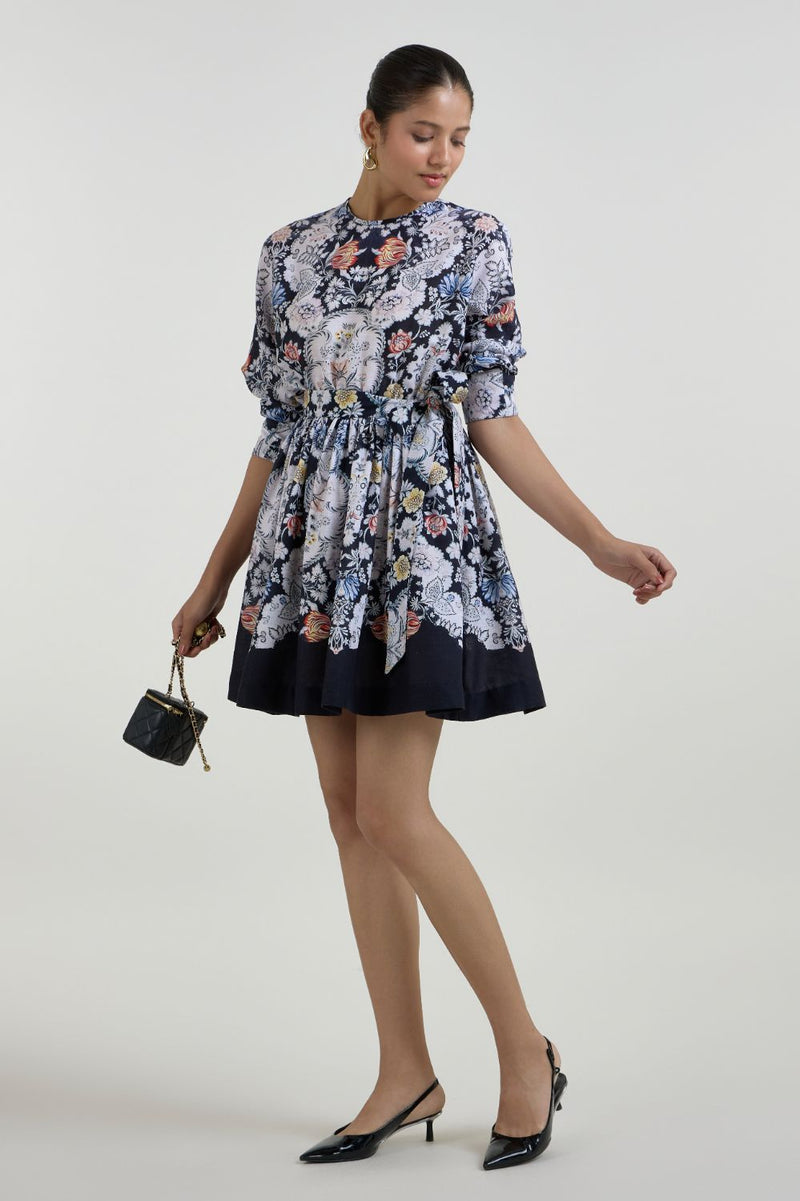 Valerie Mini Dress linen dress by SOBARIKO for women in Singapore
