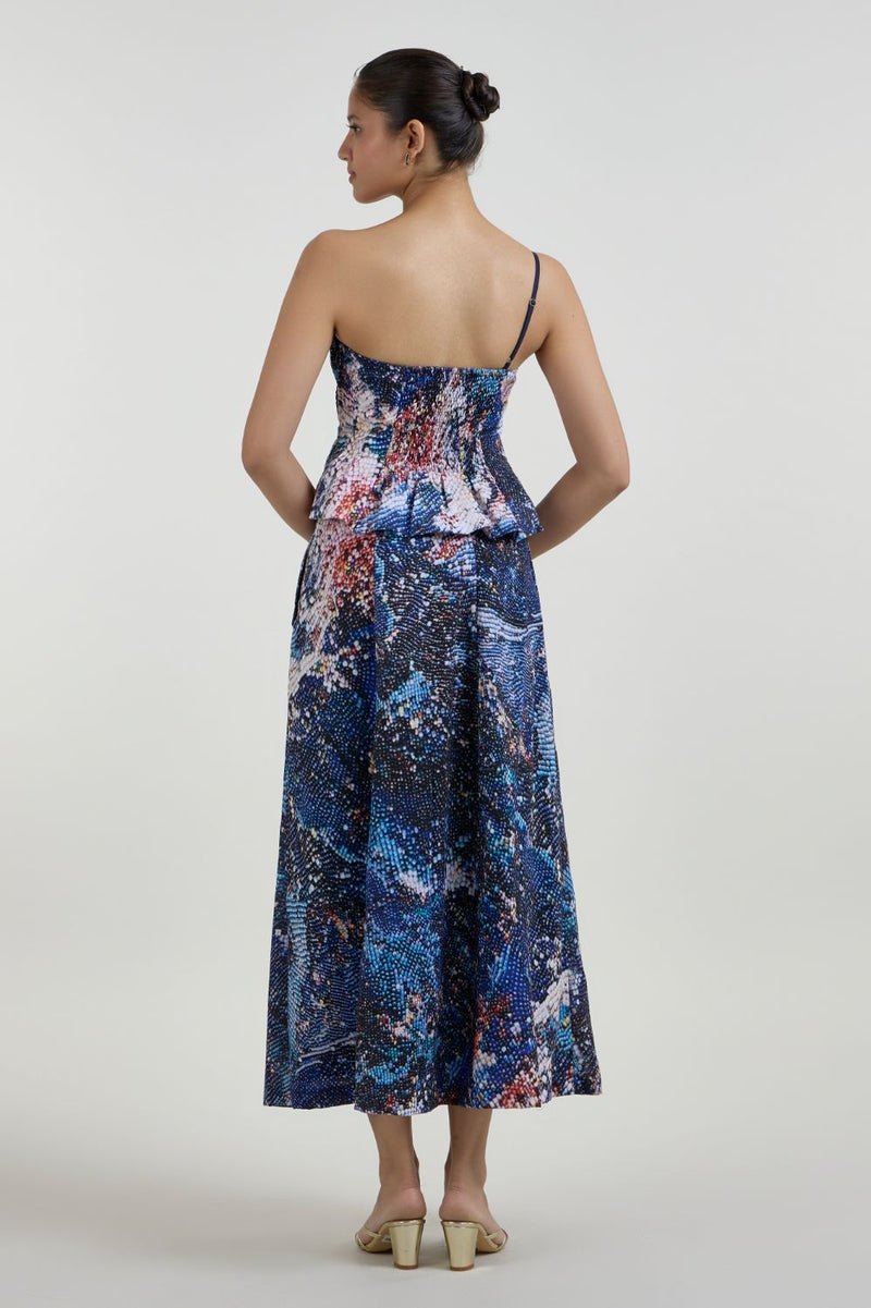 Mosaic Fanfare Set linen co-ord set by SOBARIKO in multicolor for women in Singapore