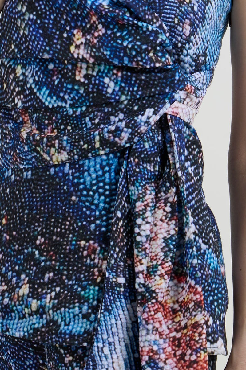 Mosaic Strapless Set linen co-ord set by SOBARIKO in multicolor for women in Singapore