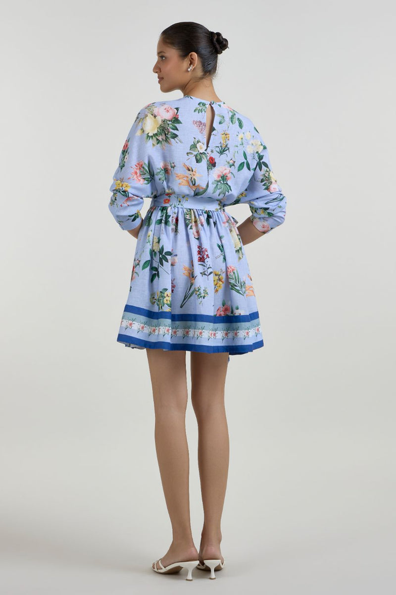 Blaire Mini Dress linen dress by SOBARIKO for women in Singapore
