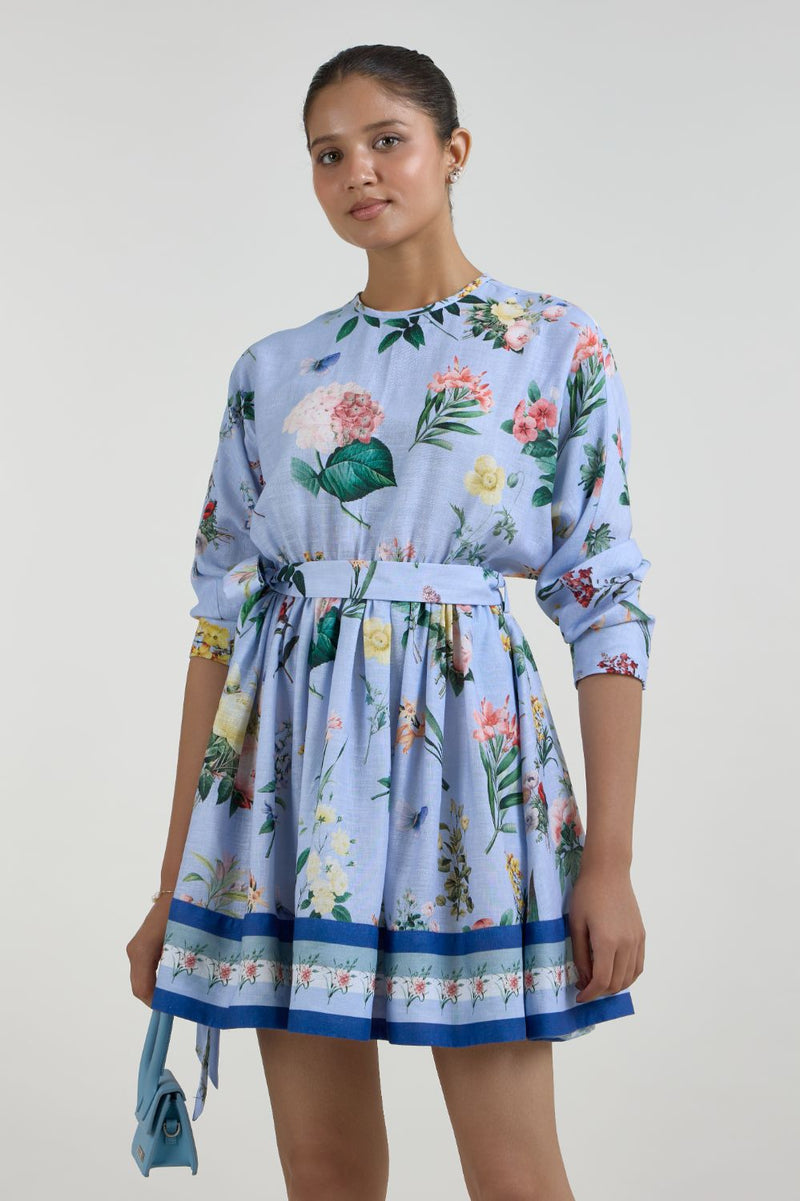 Blaire Mini Dress linen dress by SOBARIKO for women in Singapore
