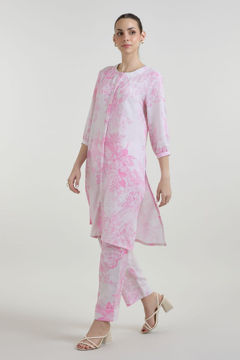 Rosia Kurta Set linen co-ord set by SOBARIKO for women in Singapore