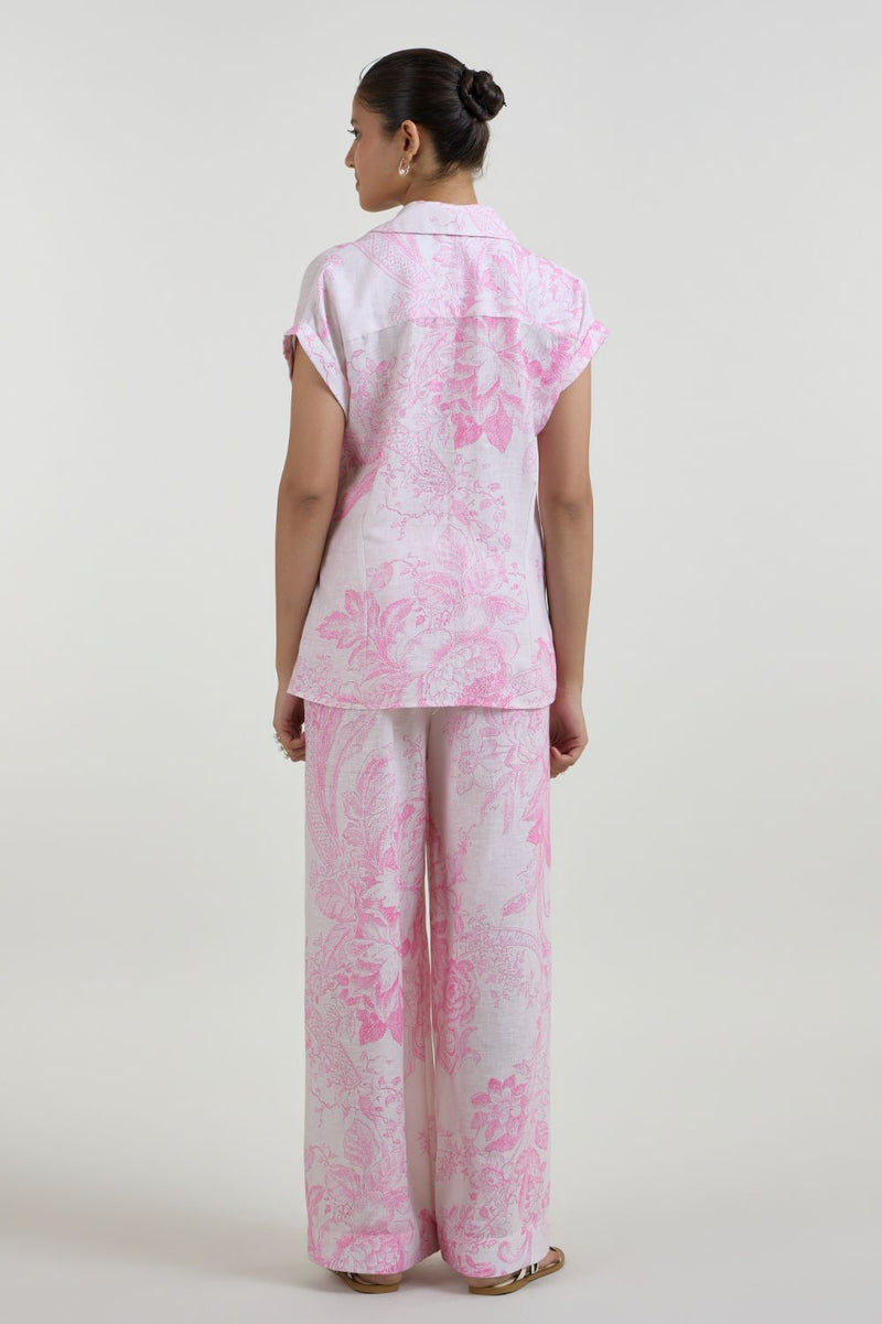 Rosia Twist Co-ord linen co-ord set by SOBARIKO in pink for women in Singapore