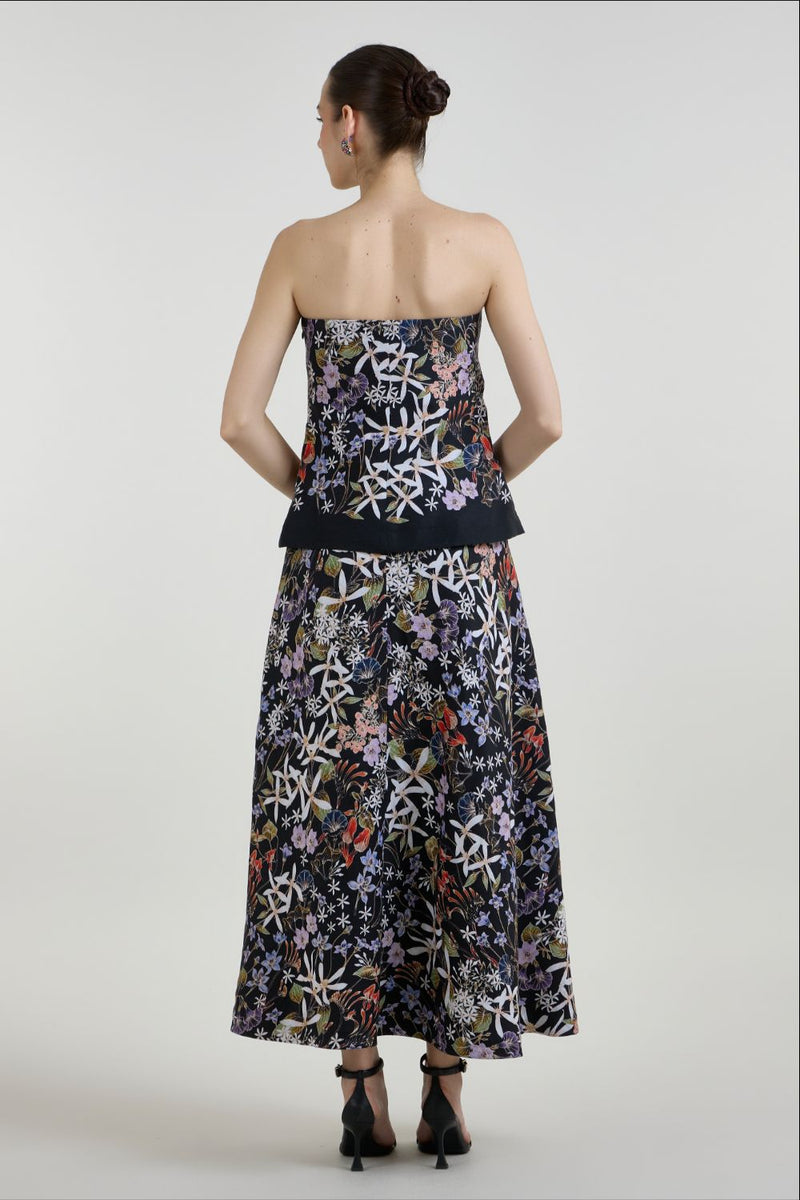 Eliza Strapless Dress linen dress by SOBARIKO for women in Singapore