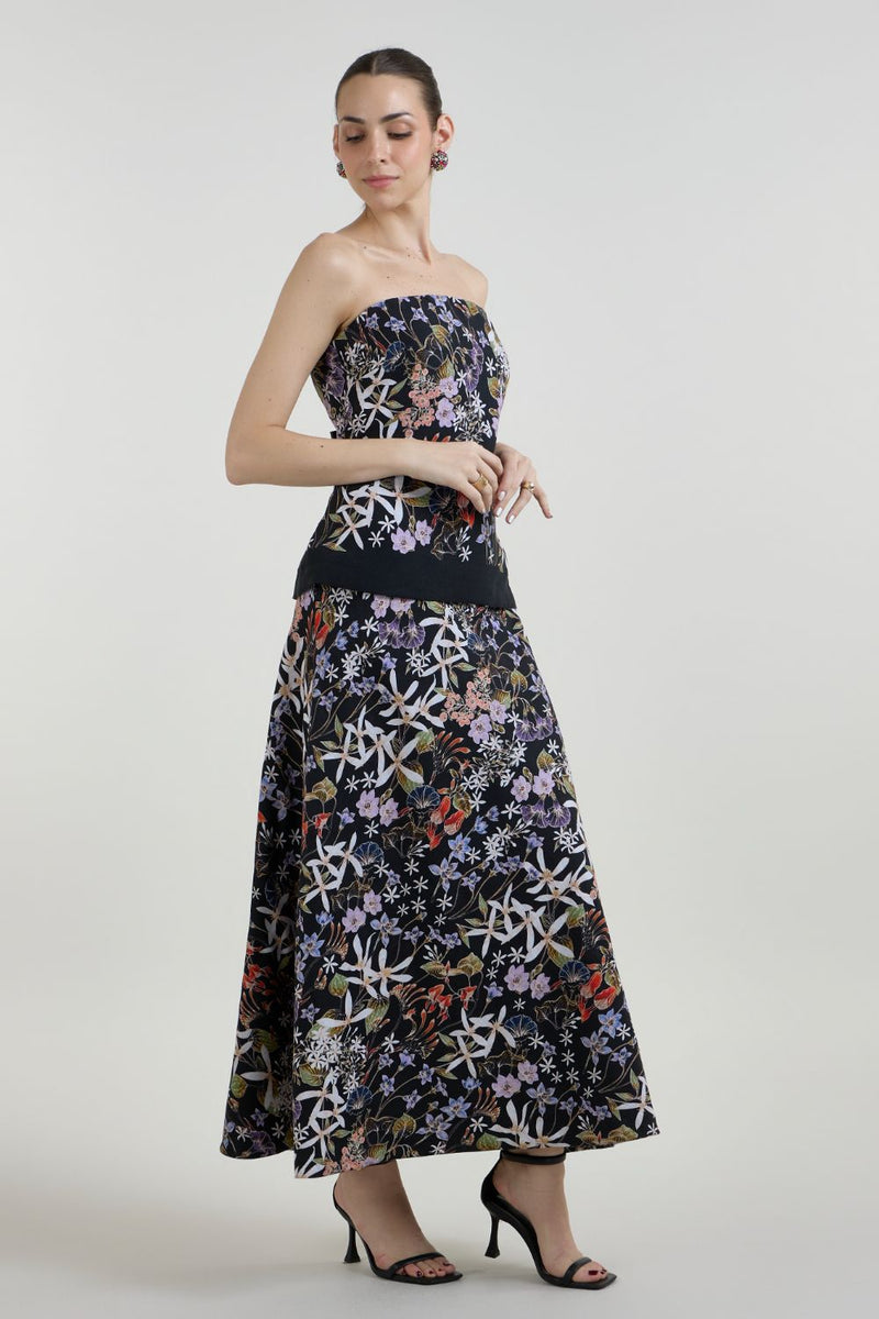 Eliza Strapless Dress linen dress by SOBARIKO for women in Singapore