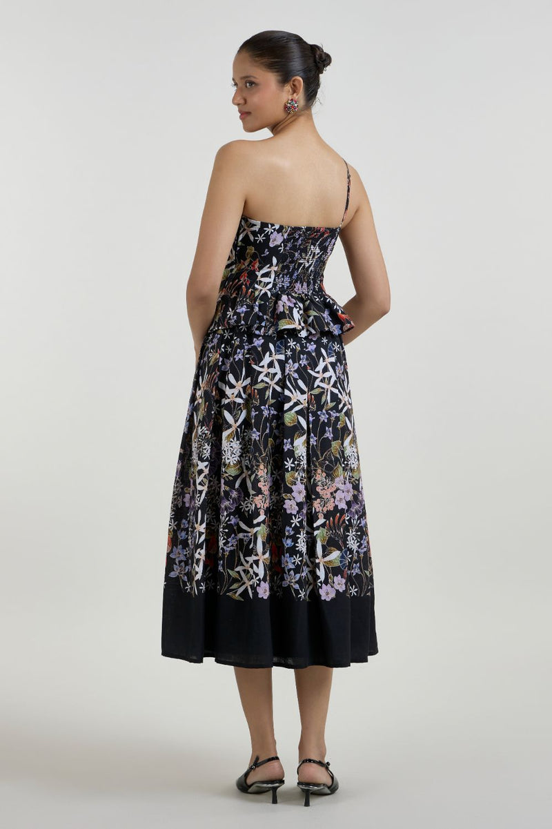 Eliza Fanfare Set linen co-ord set by SOBARIKO in black for women in Singapore