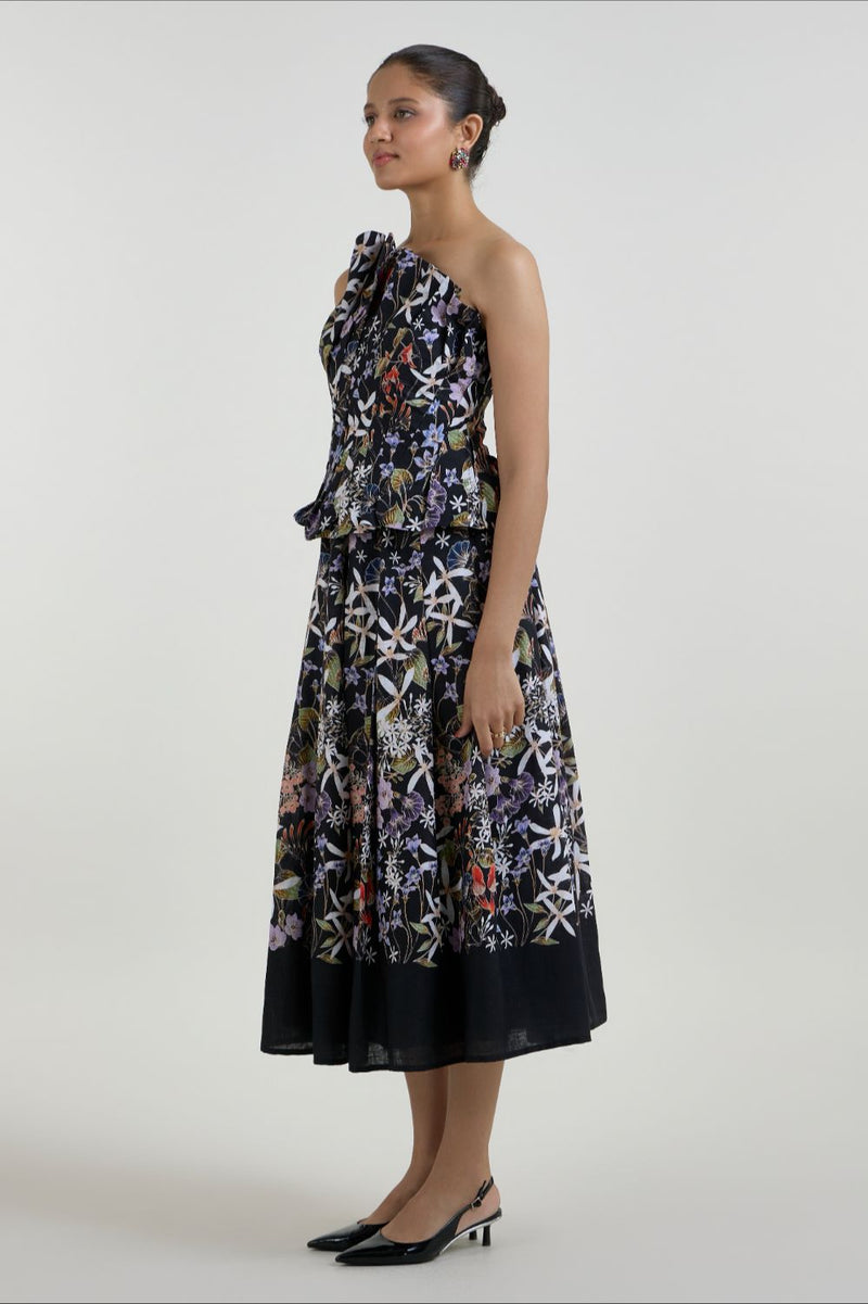 Eliza Fanfare Set linen co-ord set by SOBARIKO in black for women in Singapore