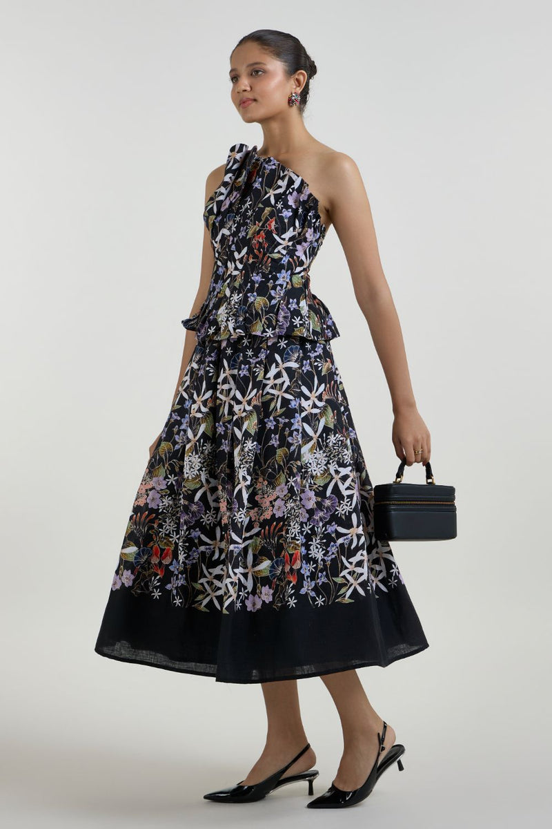 Eliza Fanfare Set linen co-ord set by SOBARIKO in black for women in Singapore