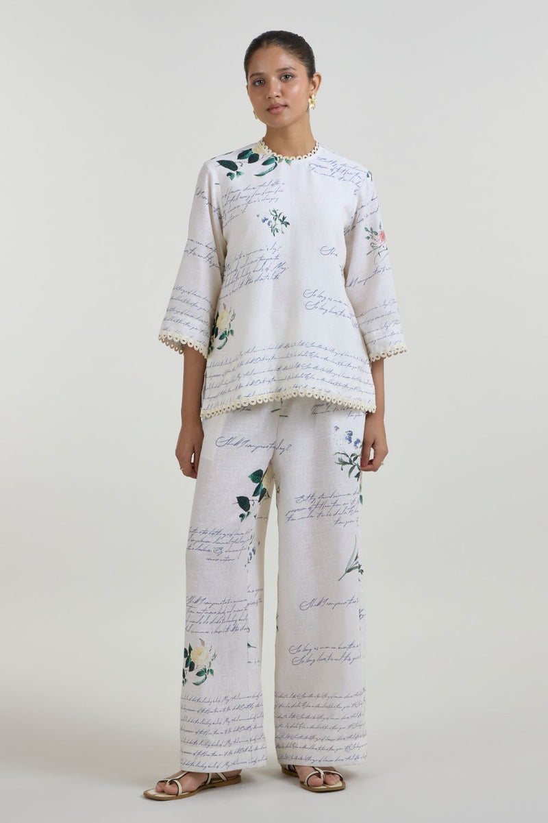 Poetry Tunic Set linen co-ord set by SOBARIKO for women in Singapore