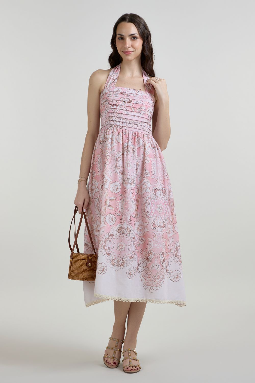 halter dress singapore Singapore Short Halter Dress with Pockets in Red White