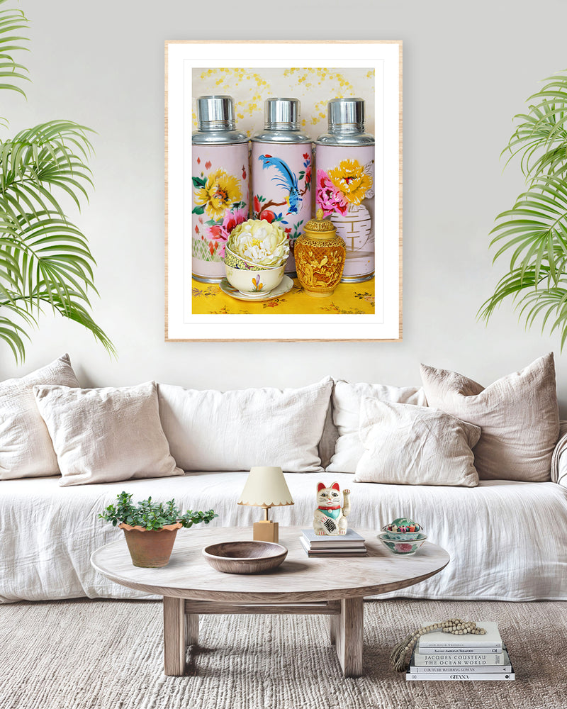 Still Life in Pink Peony & Sunshine Yellow
