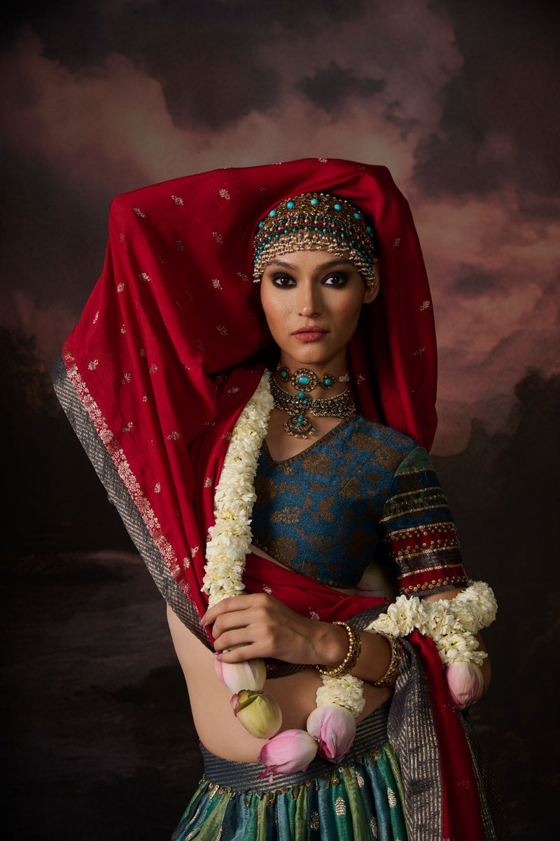 SOHA DUPATTA by SWATTI KAPOOR in red color for women in Singapore