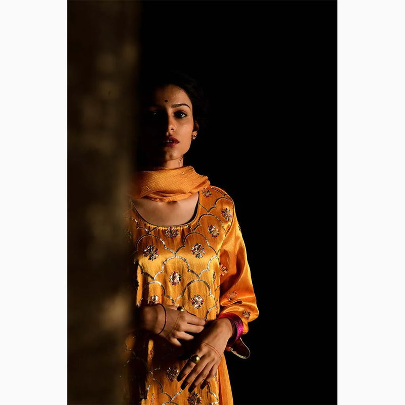 Sonaa Kurta Set by Tokree in yellow color for women in Singapore