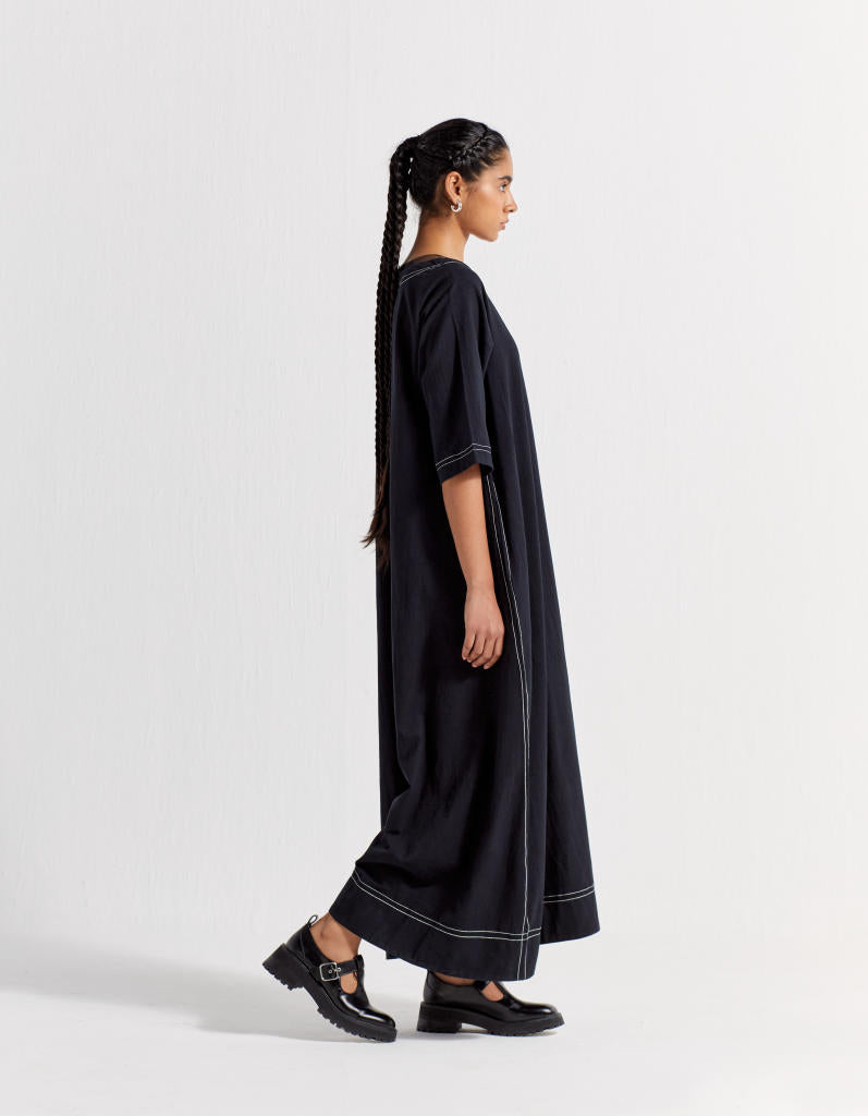 JUMPSUIT (With Net Slip) - BLACK by THREE in black color for women in Singapore
