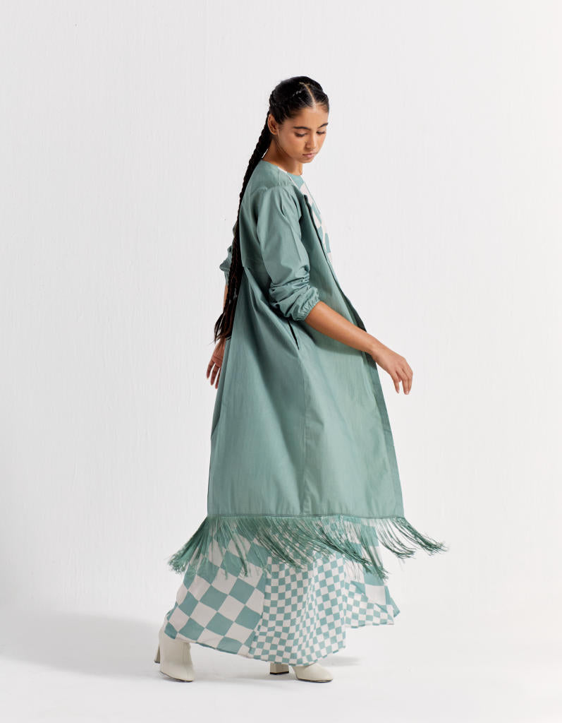 SLEEVELESS ASYMMETRIC DRESS CO-ORD (SET OF 2) poplin by THREE for women in Singapore