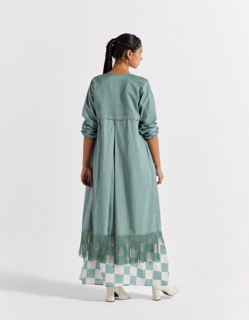 SLEEVELESS ASYMMETRIC DRESS CO-ORD (SET OF 2) poplin by THREE for women in Singapore