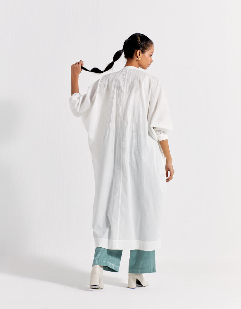 PINTUCK KAFTAN - WHITE mul by THREE in white color for women in Singapore