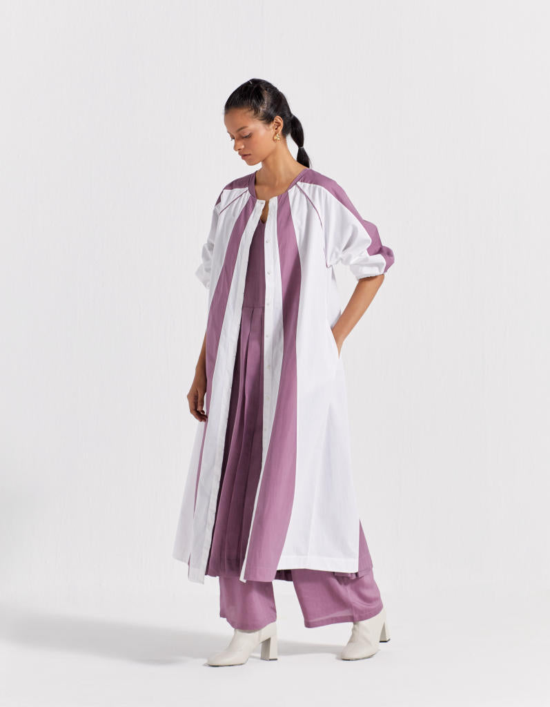 PANELLED JACKET CO-ORD ( SET OF 2) poplin by THREE for women in Singapore