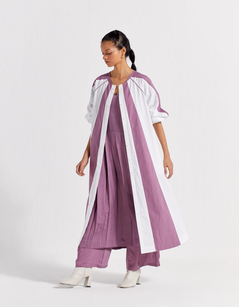 PANELLED JACKET CO-ORD ( SET OF 2) poplin by THREE for women in Singapore