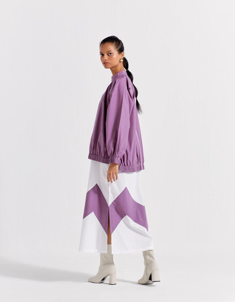 SHORT JUMPER - LILAC poplin by THREE for women in Singapore
