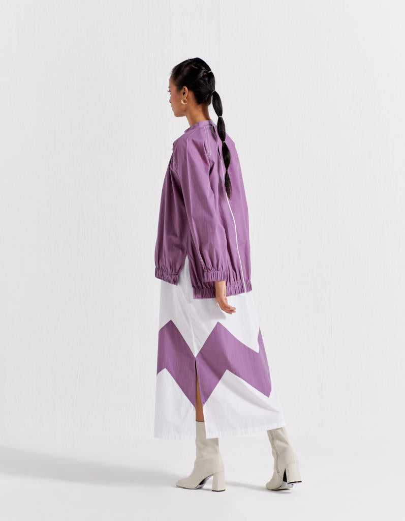SHORT JUMPER - LILAC poplin by THREE for women in Singapore