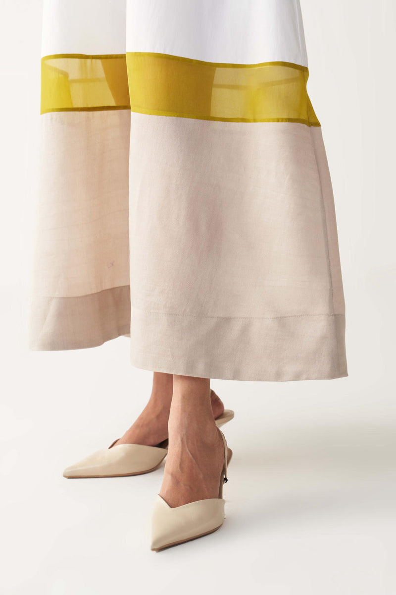 TURTLE NECK DRESS-WHITE poplin by THREE in white color for women in Singapore