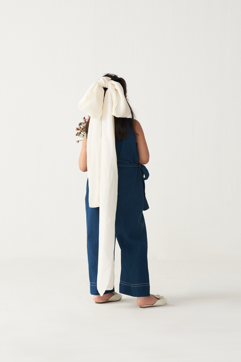 KIDS FLORAL JUMPSUIT-INDIGO by THREE Kids for kids in Singapore