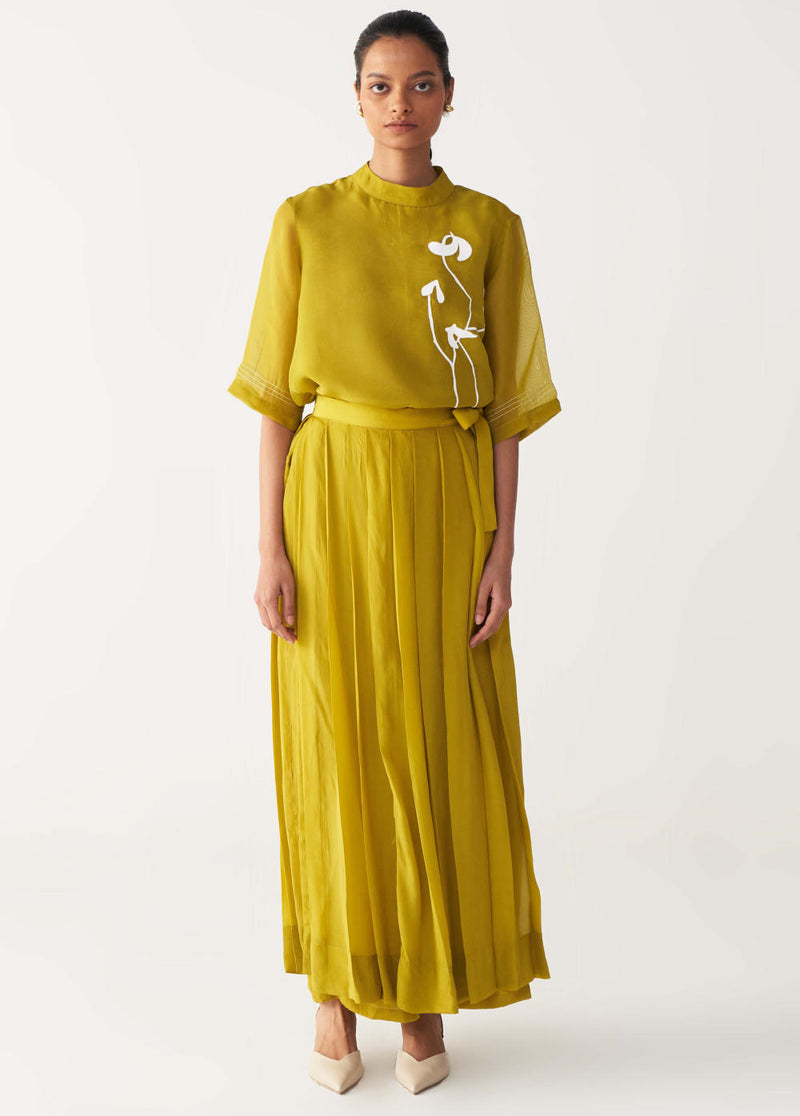 POPPY TOP-LIME organza by THREE for women in Singapore