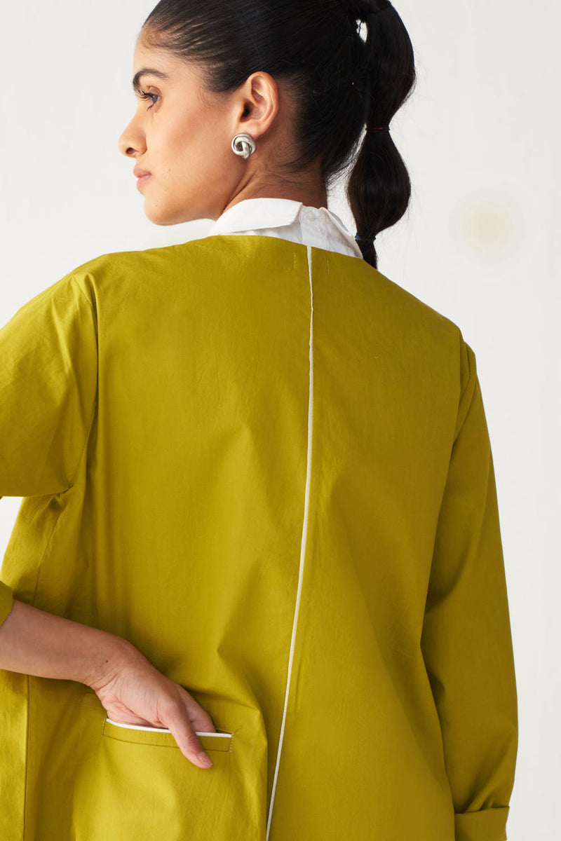 INFINITY EMB. JACKET -LIME poplin by THREE for women in Singapore