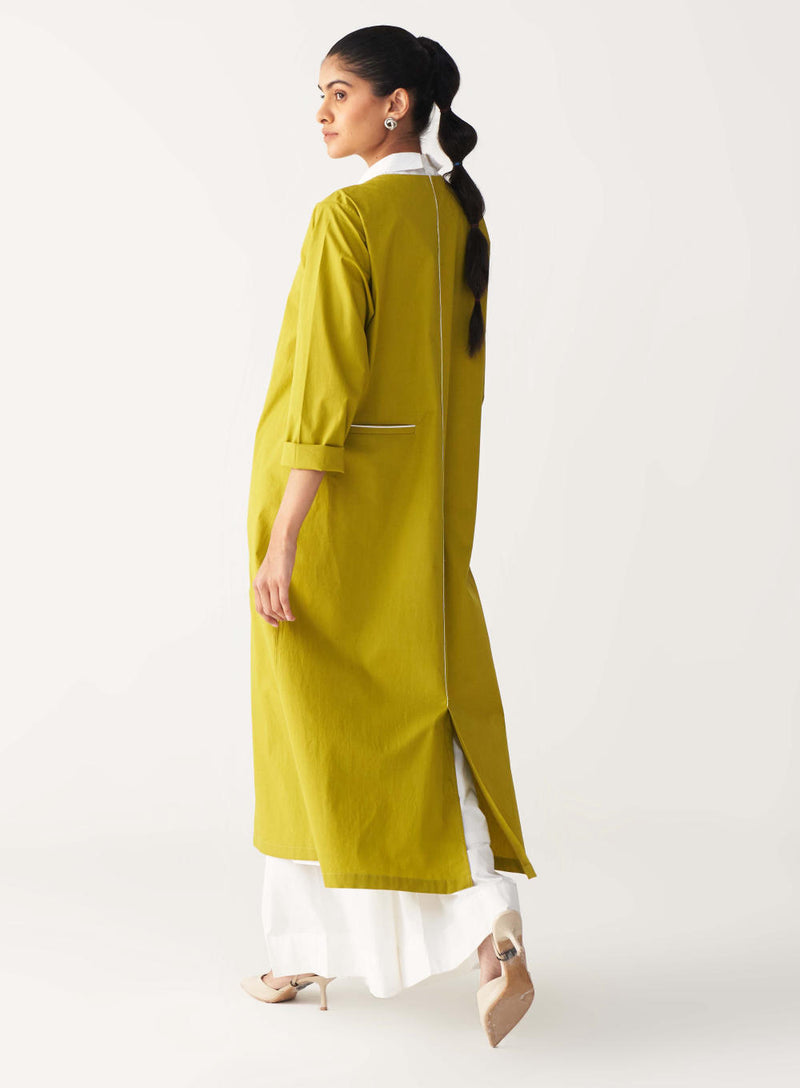 INFINITY EMB. JACKET CO-ORD (SET OF 3)-IVORY & LIME poplin by THREE for women in Singapore