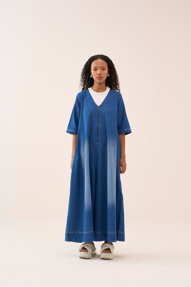 Denim Jumpsuit by THREE for women in Singapore