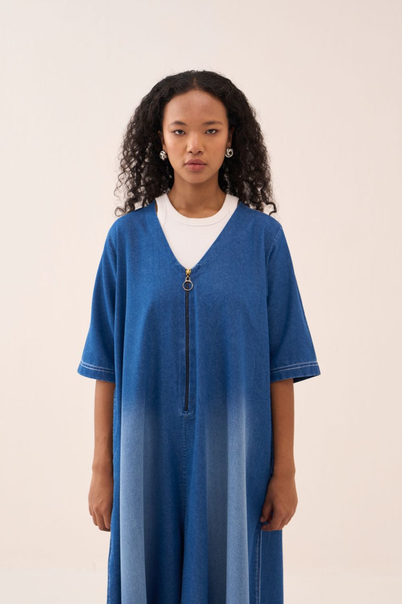 Denim Jumpsuit by THREE for women in Singapore