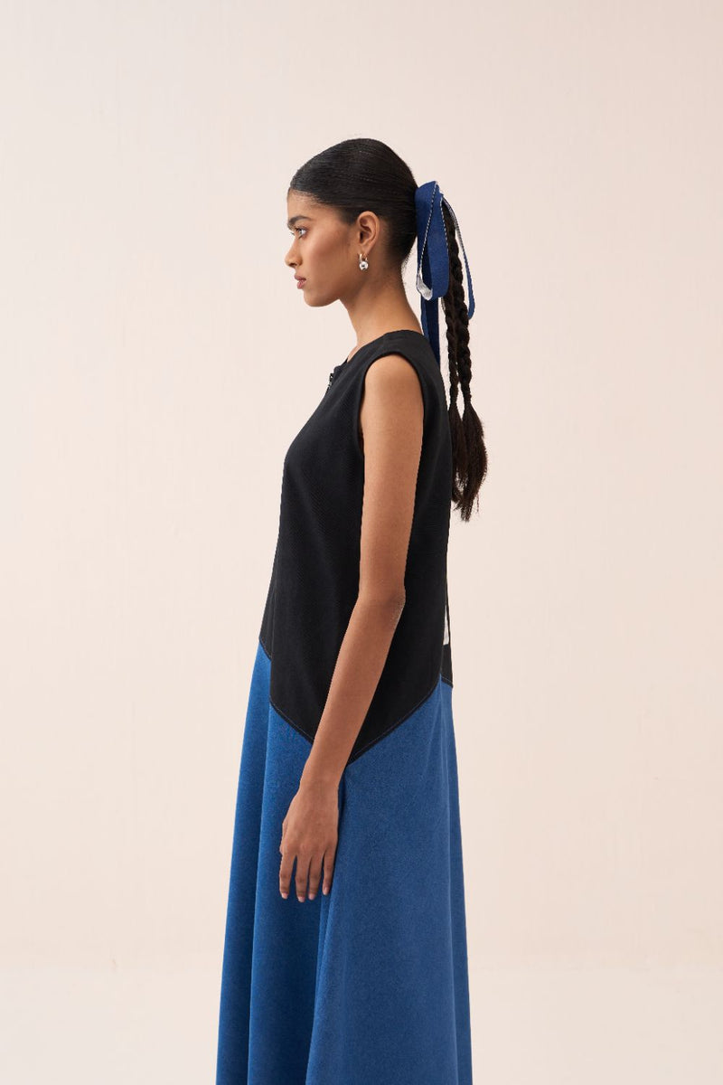 Handkerchief Dress by THREE in black color for women in Singapore