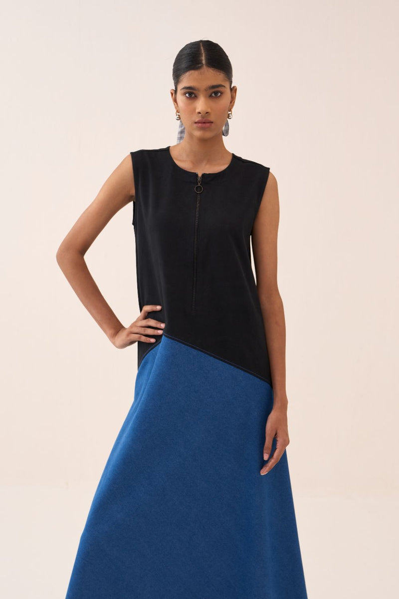 Handkerchief Dress by THREE in black color for women in Singapore