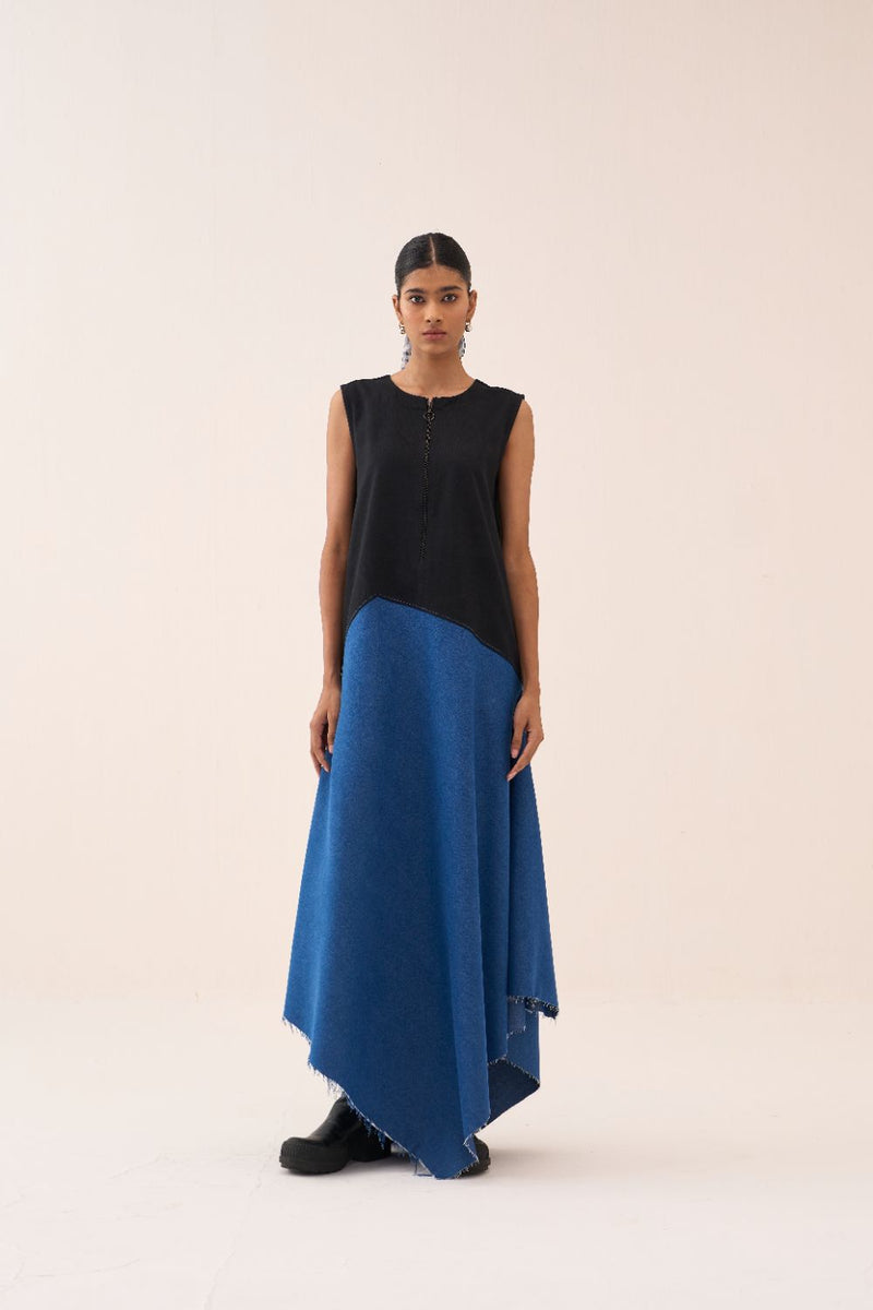 Handkerchief Dress by THREE in black color for women in Singapore