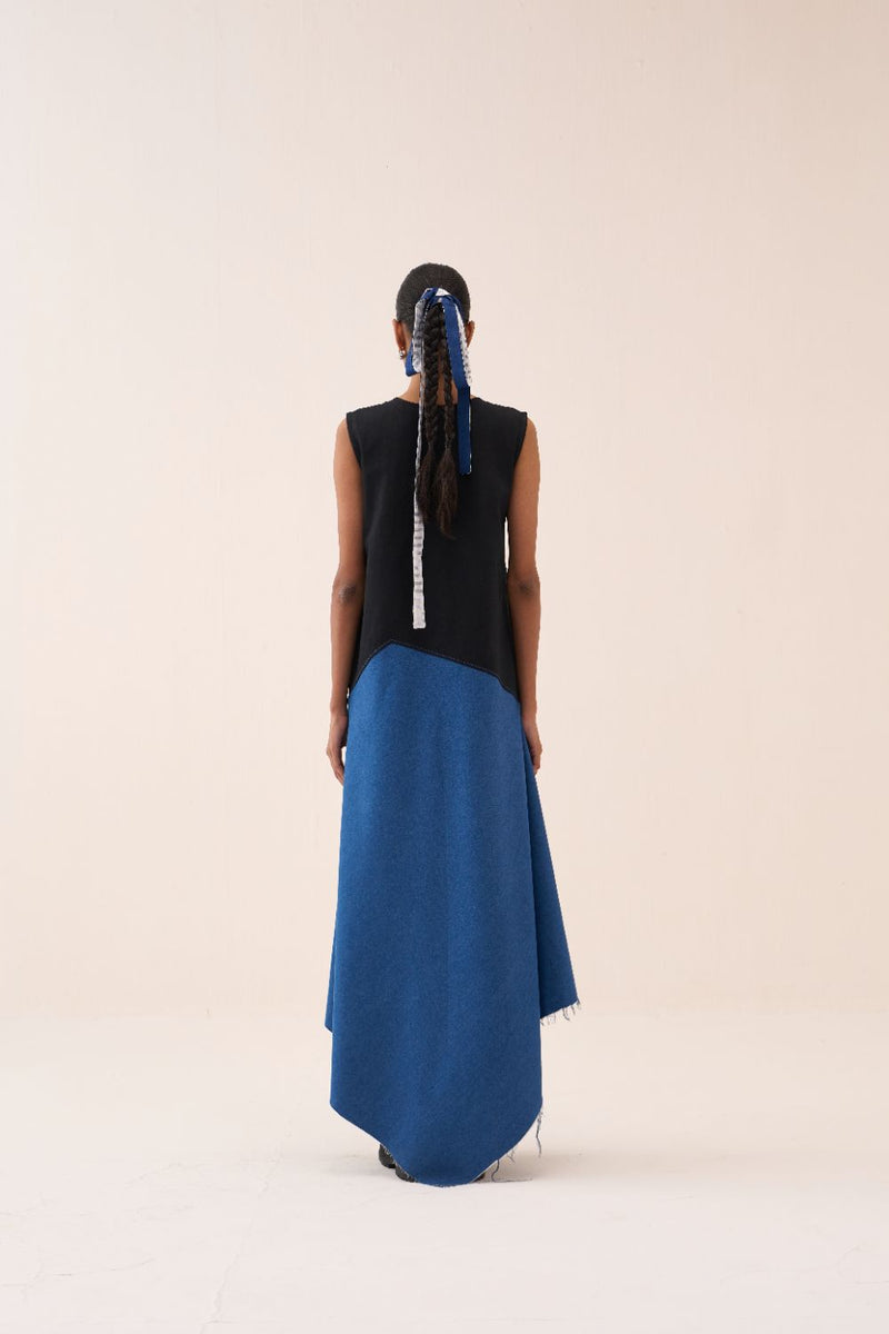 Handkerchief Dress by THREE in black color for women in Singapore